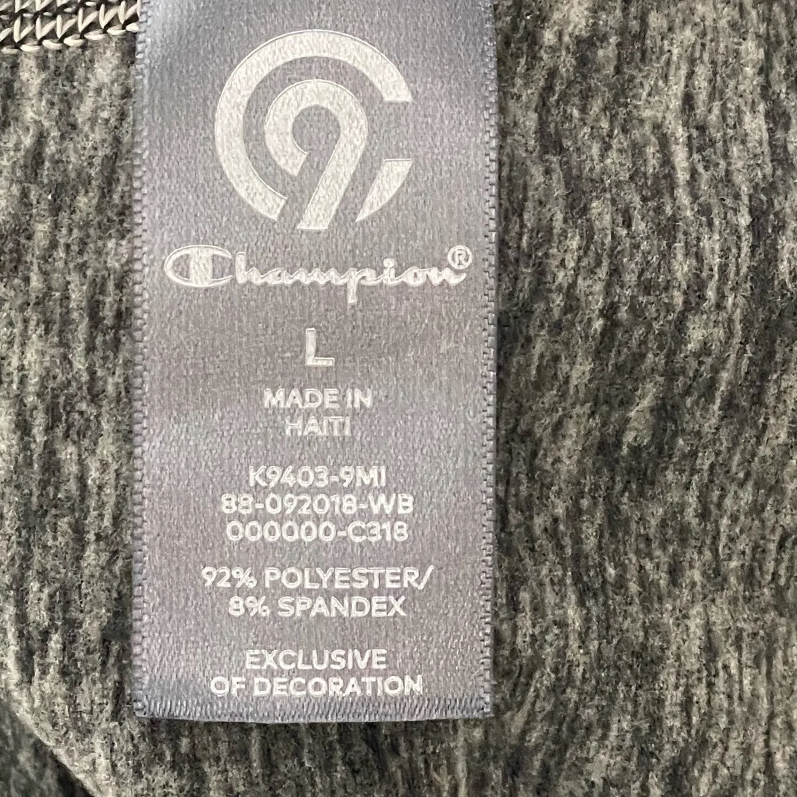 Champion C9 Gray Fitted Athletic Top Comfortable & Performance Fit Shirt Size L Size L - Image 9