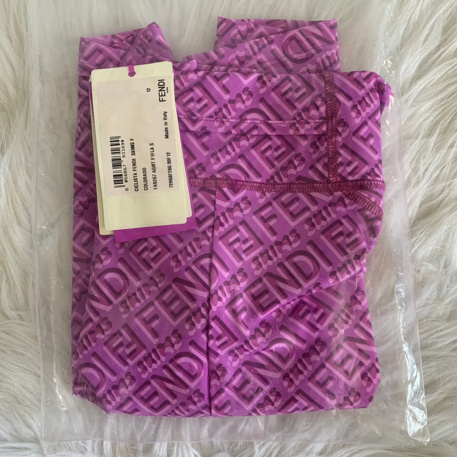 Fendi x Skims Pink Biker Shorts - Image 3