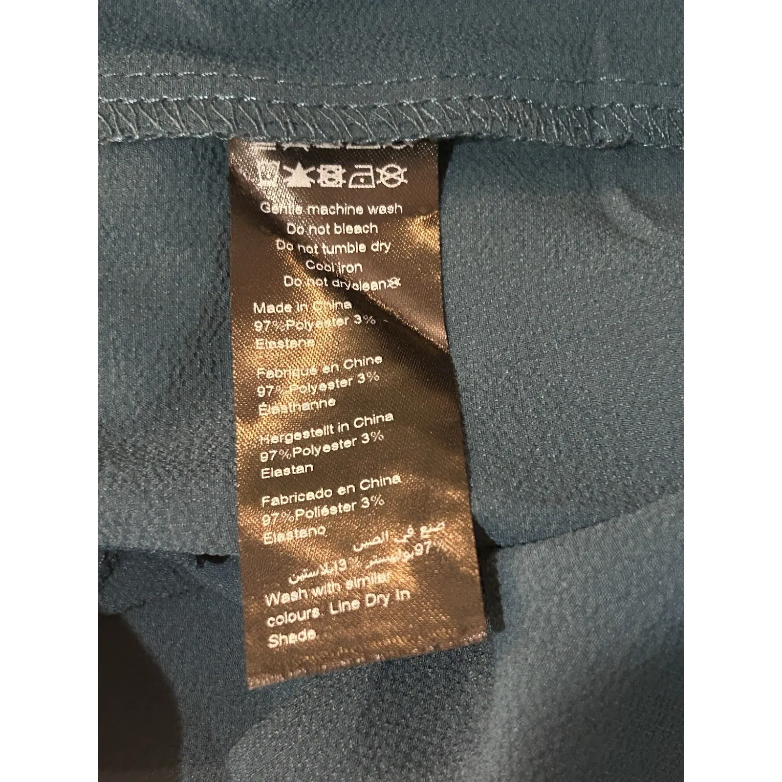 City Chic Blue Button‎ front Maxi Dress Size M/18 Smocked Waist Boho Style - Image 7