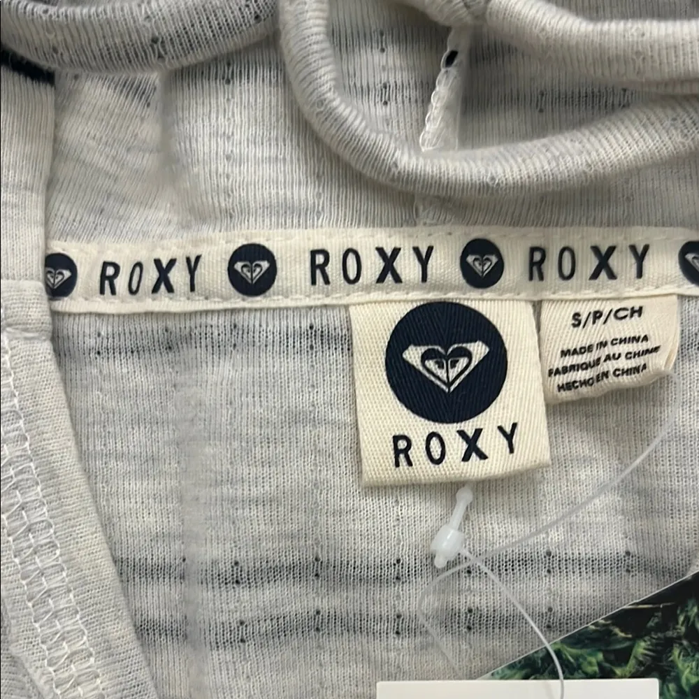 Roxy  Striped Gray Hoodie small - Image 3