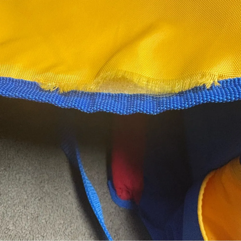 FISHER PRICE Diaper Bag Tote Cooler Bag Blue Yellow Vintage Large Travel 90's - Image 12