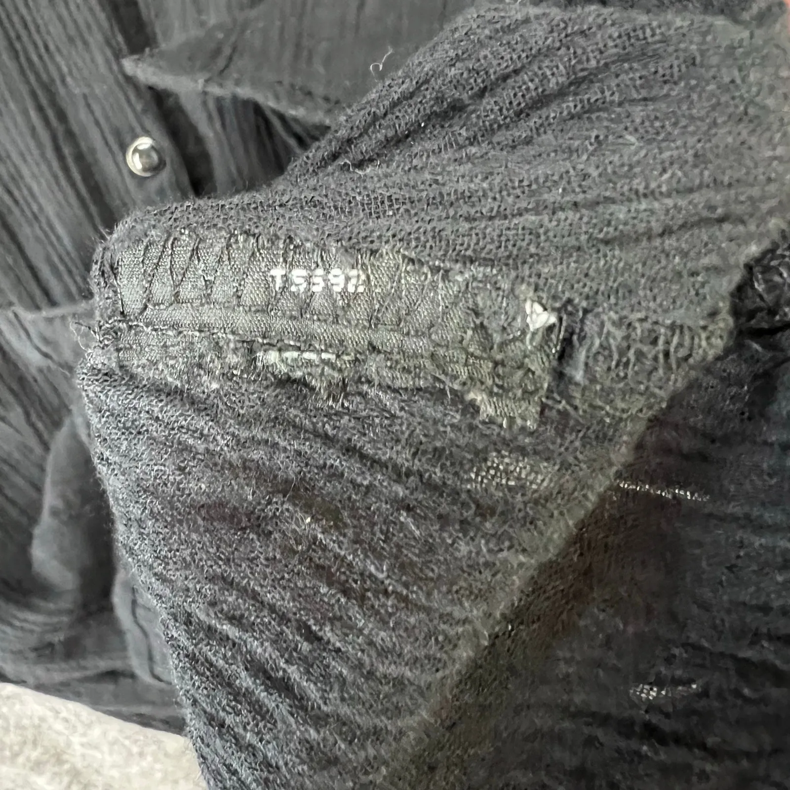 Harley Davidson Shirt Top Womens M Black Pearl Snap Button Gauzy Moto Biker - Image 12