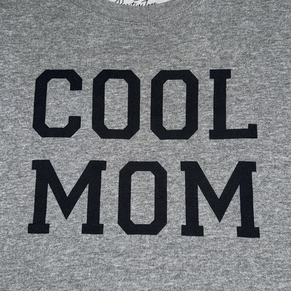 PositiviTees women’s size large 12/14 Gray Kids Shirt with 'Cool Mom' Print - Image 3