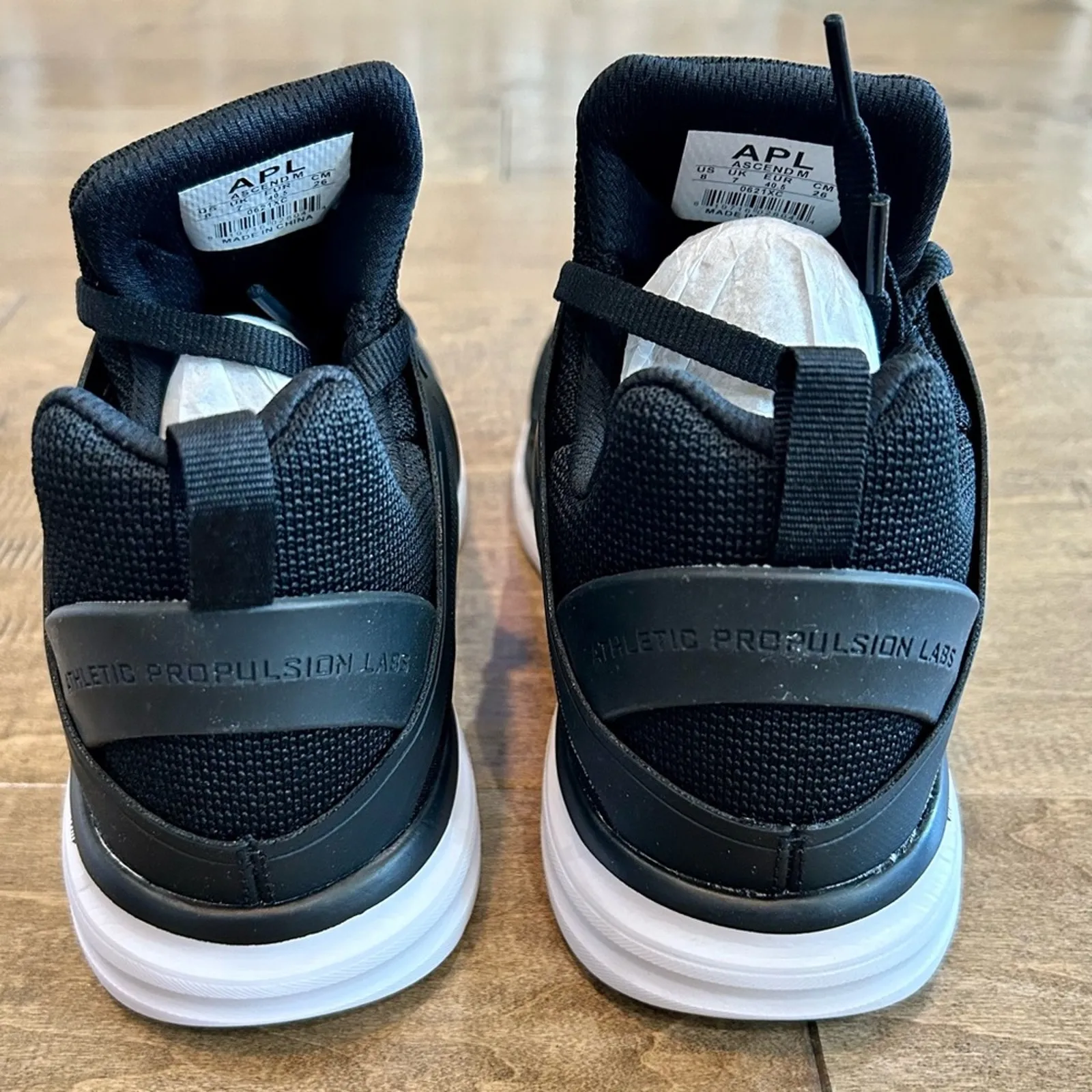 APL Athletic Propulsion Labs Women’s Ascend Shoes Black White Size 6.5 Brand New - Image 3