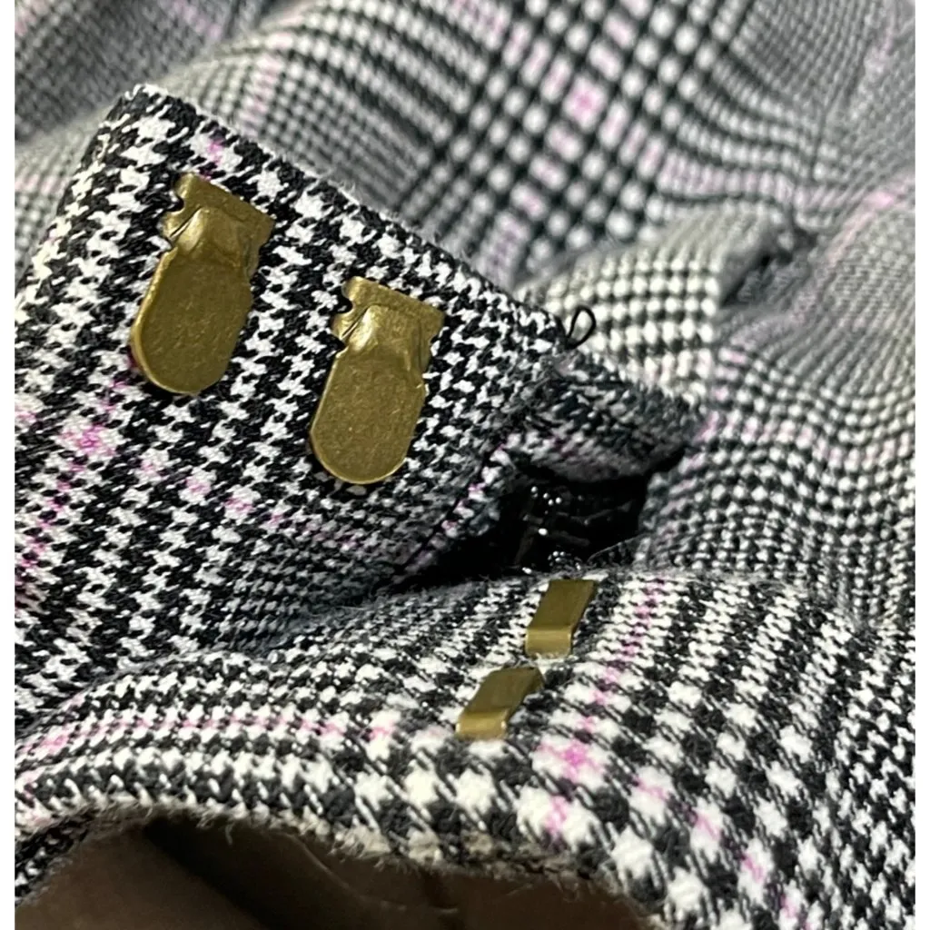 Old Navy Pixie Pants Black White Plaid Size 10 Stretch Trouser - Image 6