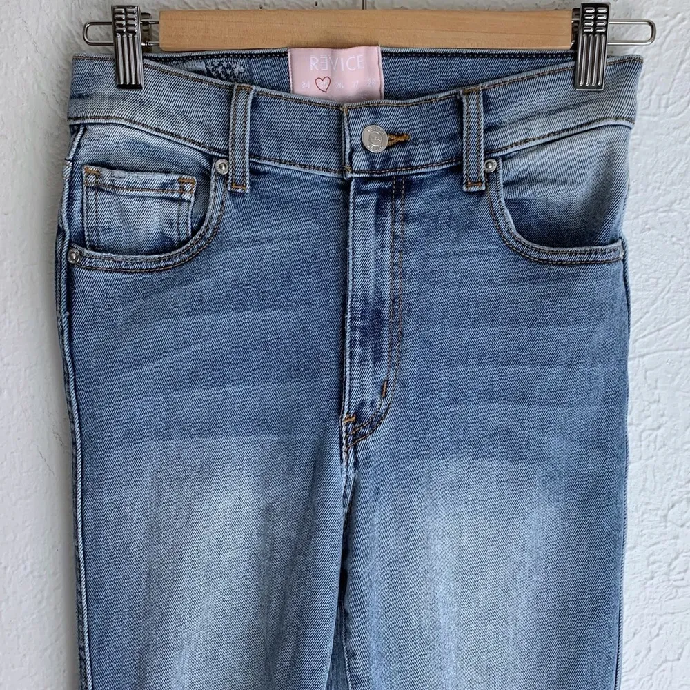 Revice Denim Uptown Hello Lover Distressed Split Hem Jeans Sz 25 - Image 6