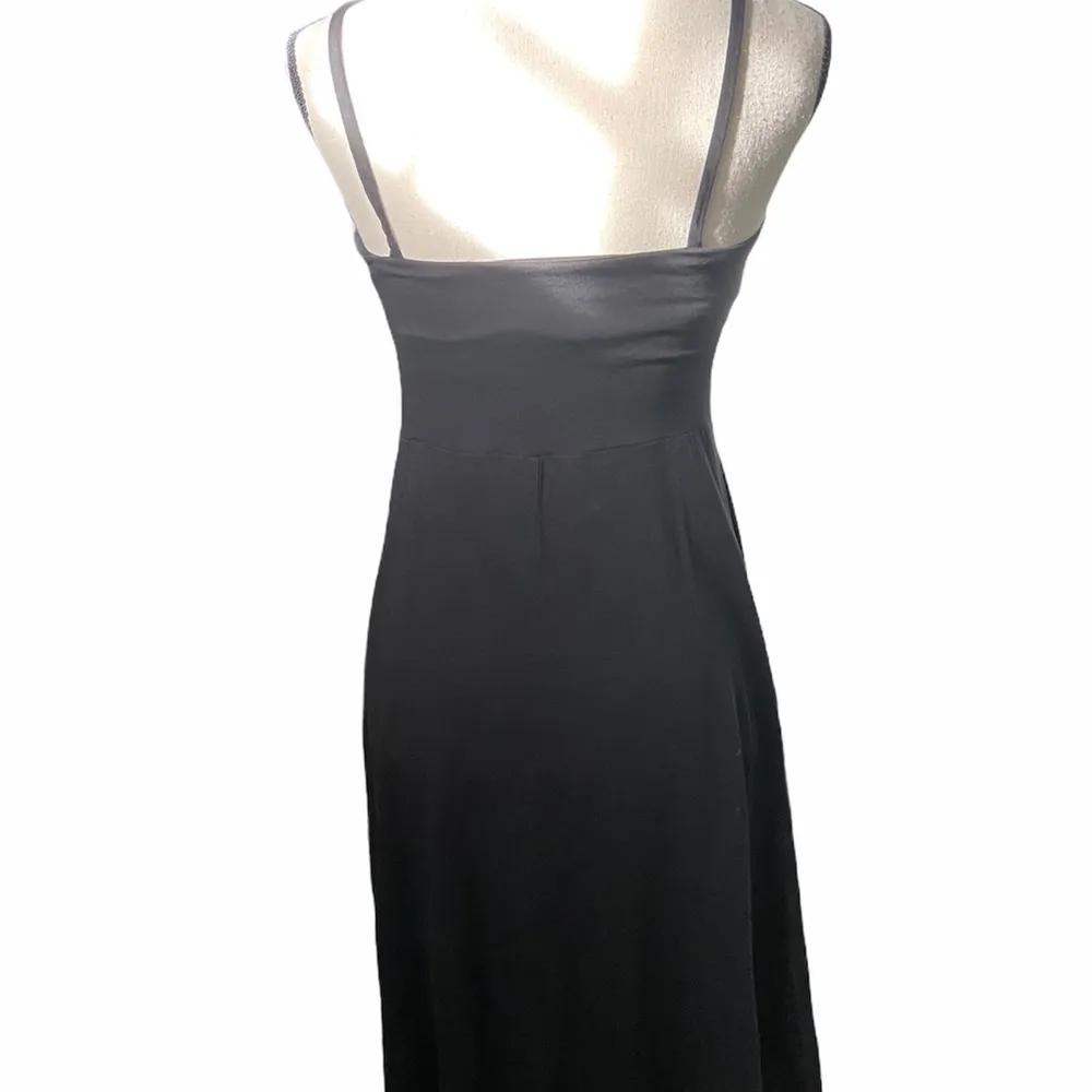 Organic Cotton & Tencel Blend Black Kamala Ruffle Size M Dress. - Image 3