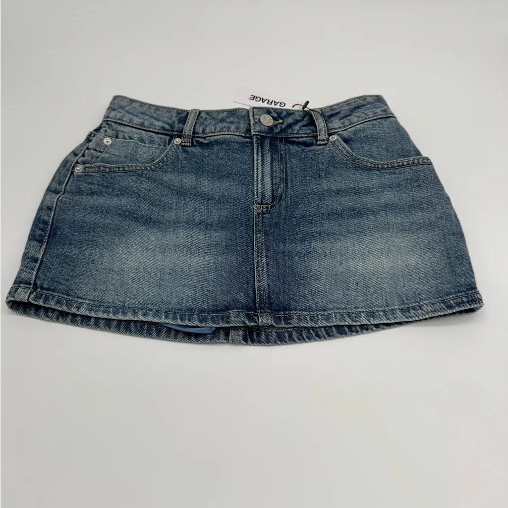 Garage Denim Micro Skort Blue Skirt Size XS NWT - Image 3