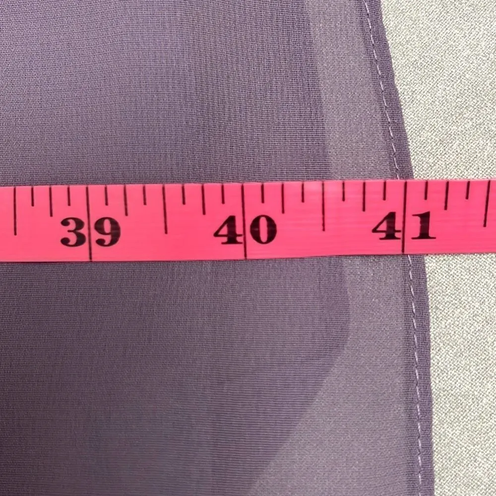 Alfred Angelo Womens 8 Purple Organza Fit N Flare Bridesmaid Formal Prom Dress - Image 13