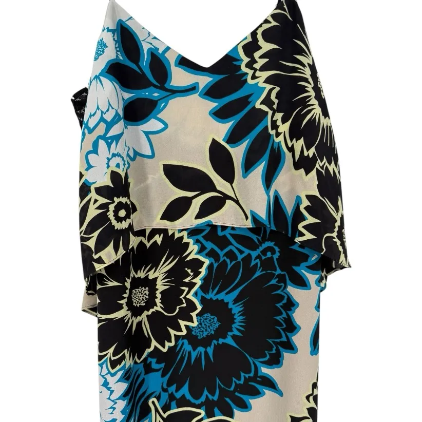Marciano 100% Silk Floral Print High‎ Low Slip Dress Size XS Coquette Feminine - Image 10