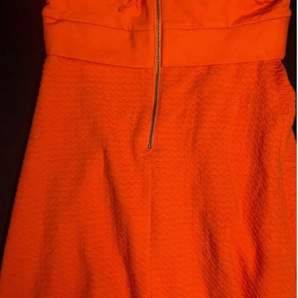 HD in Paris Dark‎ Red V-Neck Textured Dress SZ 0P - Image 3