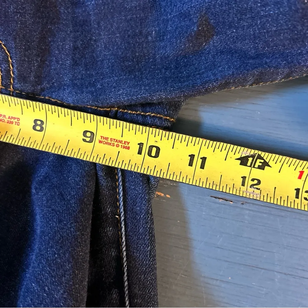 Tory Burch Super Skinny Jeans Denim Pants Women’s 27 (29) Dark Blue Big Patch - Image 11