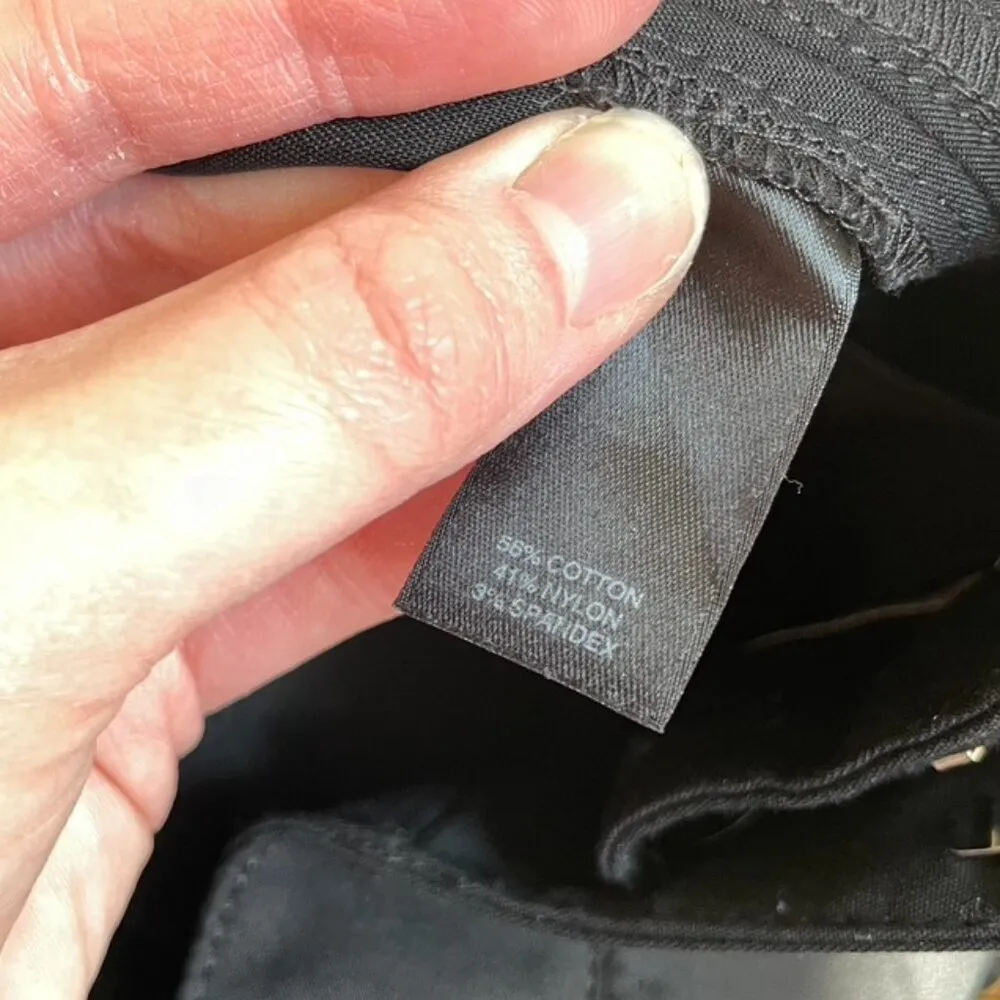 WHITE HOUSE BLACK MARKET WHBM Slim Ankle Pants Solid Black Cropped Dress Pants 4 - Image 11