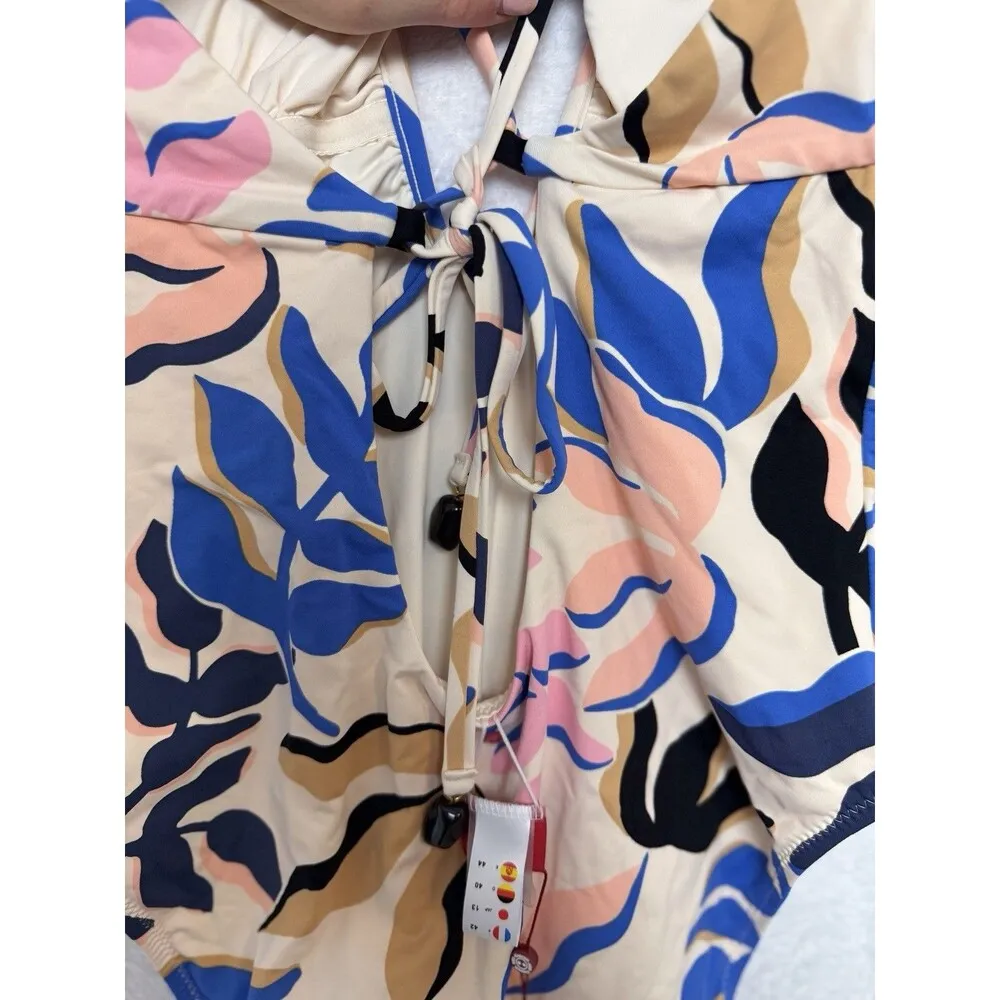 NWT Red Carter Large 10 Floral U Wire One Piece Swimsuit Sexy Beach Resort Print - Image 6