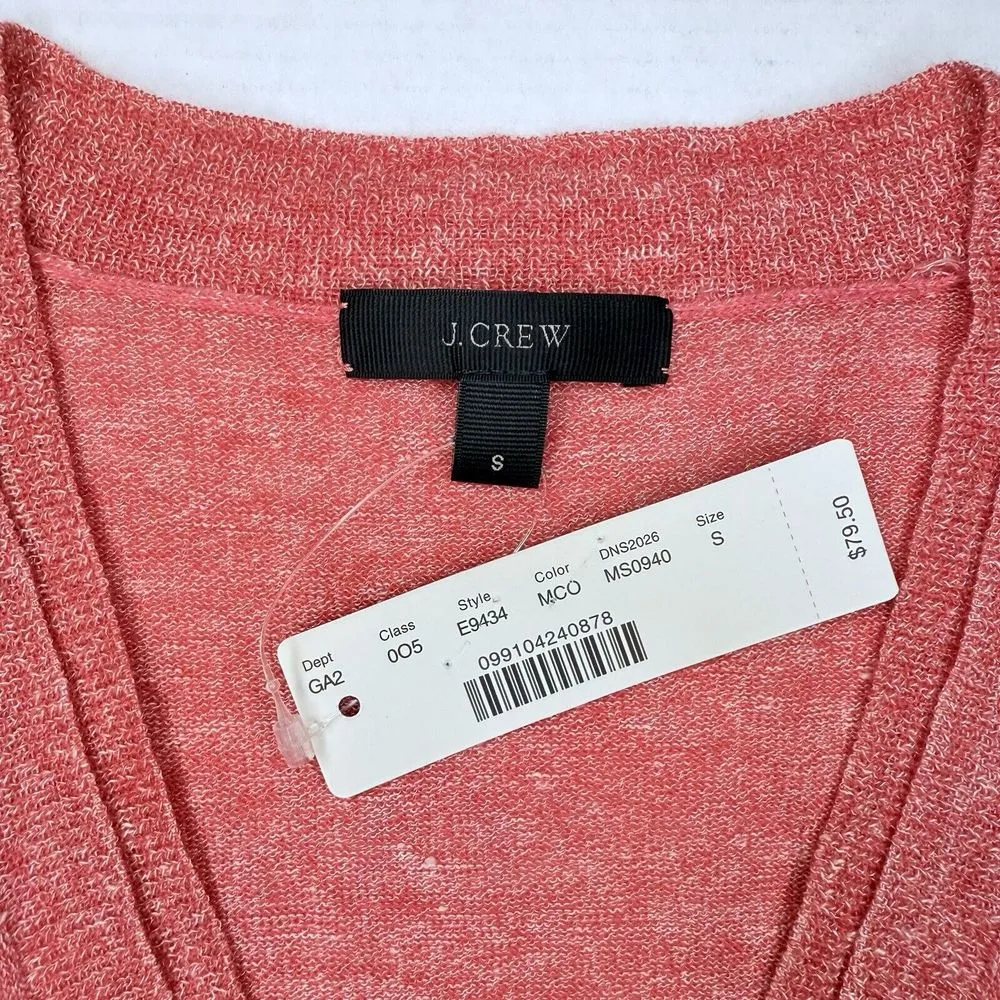 NWT J Crew Merino Wool & Linen Sweater‎ | Size S  | Long Sleeve V Neck Pullover - Image 5