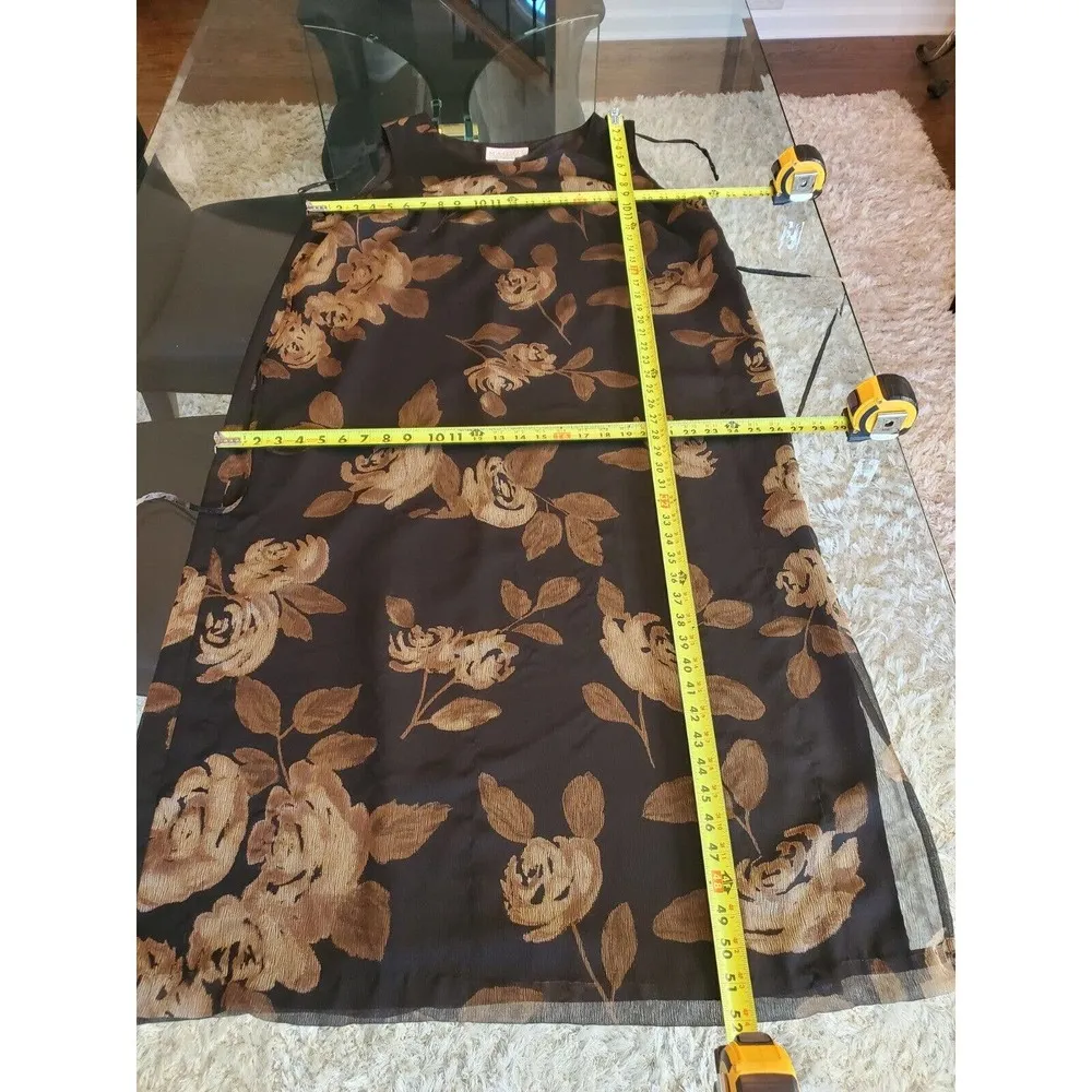 Maggie McNaughton Women Black Polyester Round Neck Sleeveless Long Maxi Dress 2X - Image 12