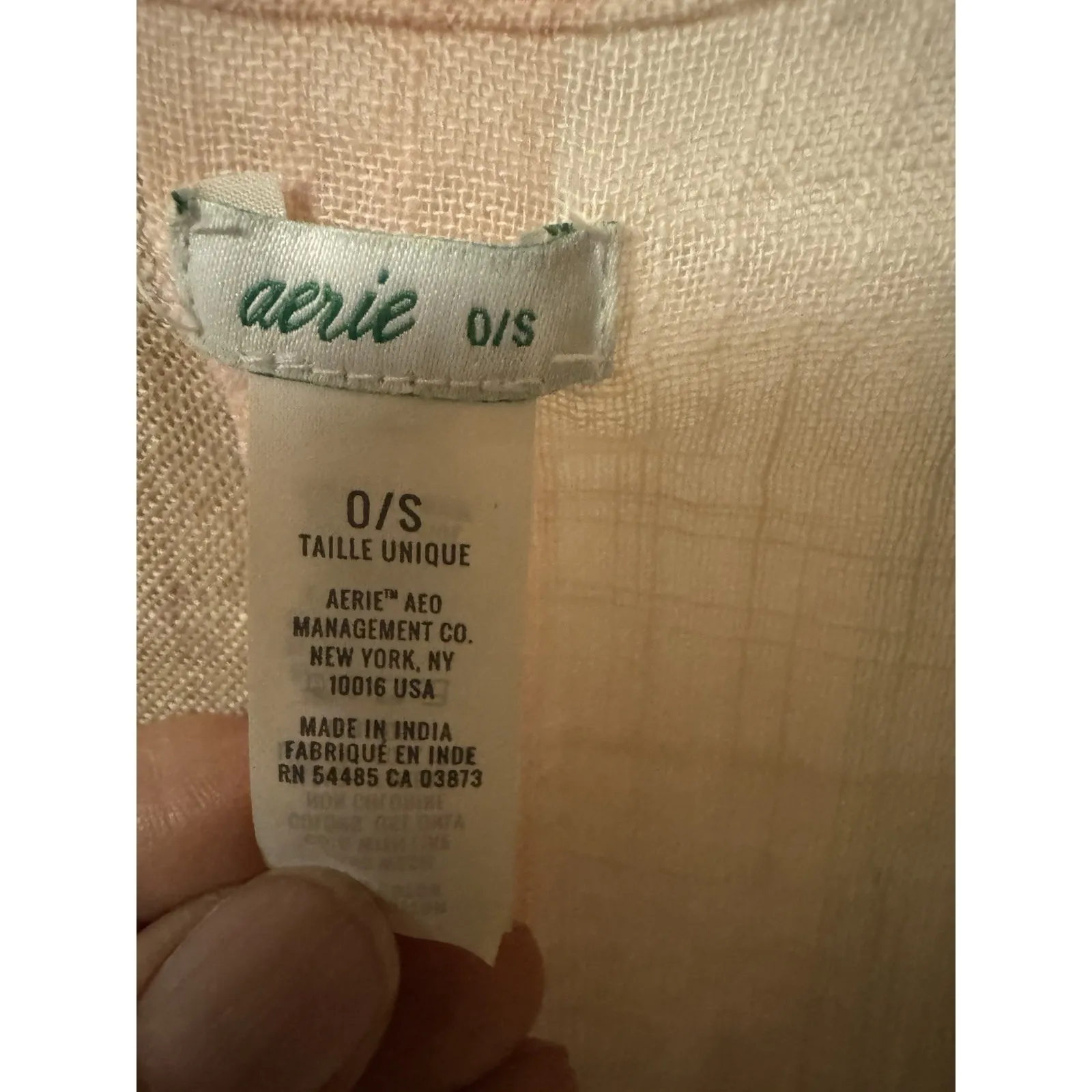 Aerie Women's Lightweight Neutral Colored with Fringe OS Shrug 100% Cotton - Image 7