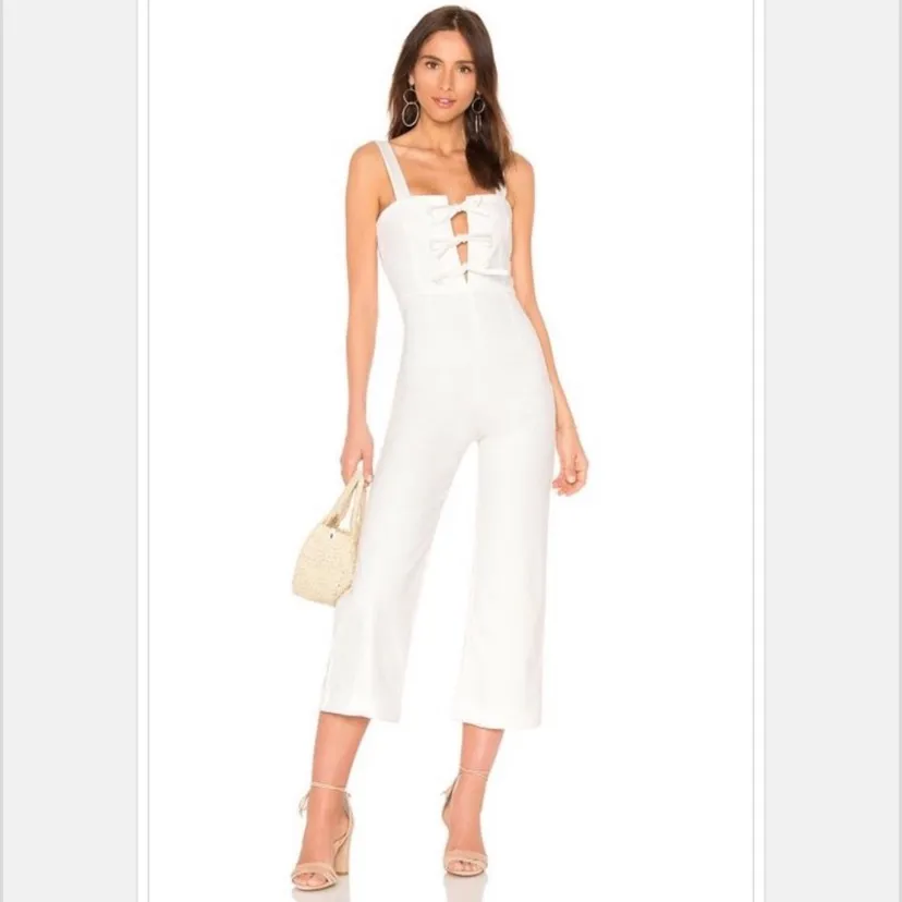 $165 Clayton Darcie jumpsuit in white S - Image 9
