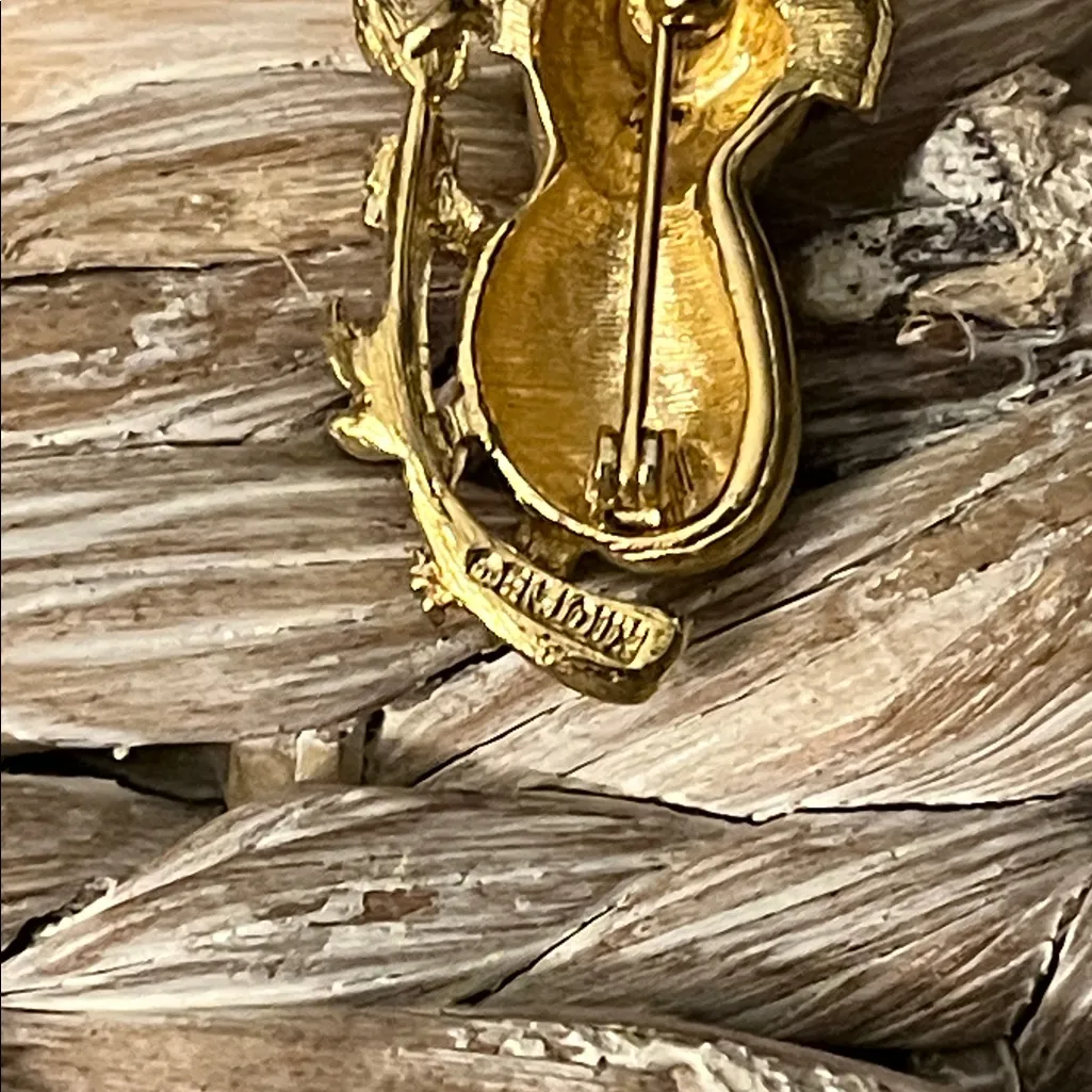 Vintage Enjoux Gold Tone Koala Brooch - Image 4