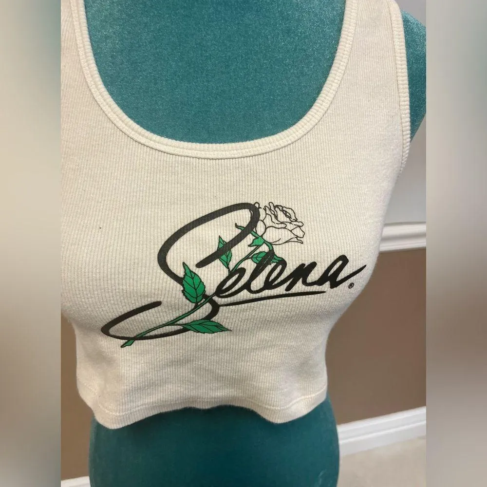 Selena Quintanilla Official Cropped Muscle Shirt Iconic Tejano Queen Graphic Tee - Image 4
