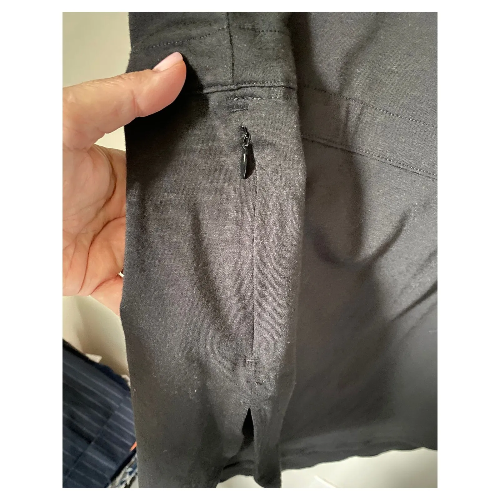 The North Face 3/4 Sleeve Black Hooded Dress Women's sz. S w/pocket - Image 6