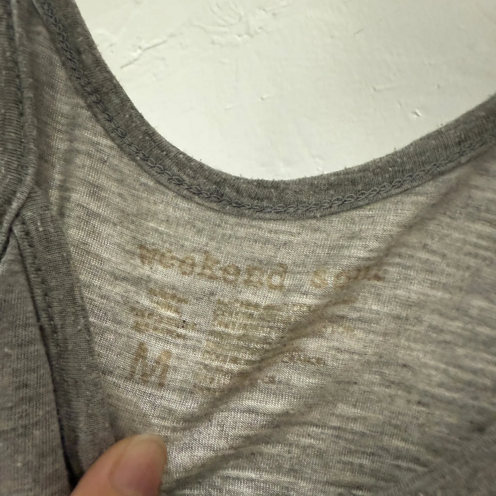 Weekend Soul Gray USA Flag Tank Top Medium Spaghetti Straps 4th of July‎ - Image 4