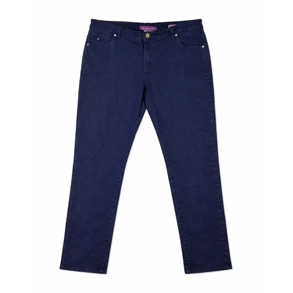 Gloria Vanderbilt 16W Amanda Jeans Straight Leg Navy Casual Denim Classic - Image 3
