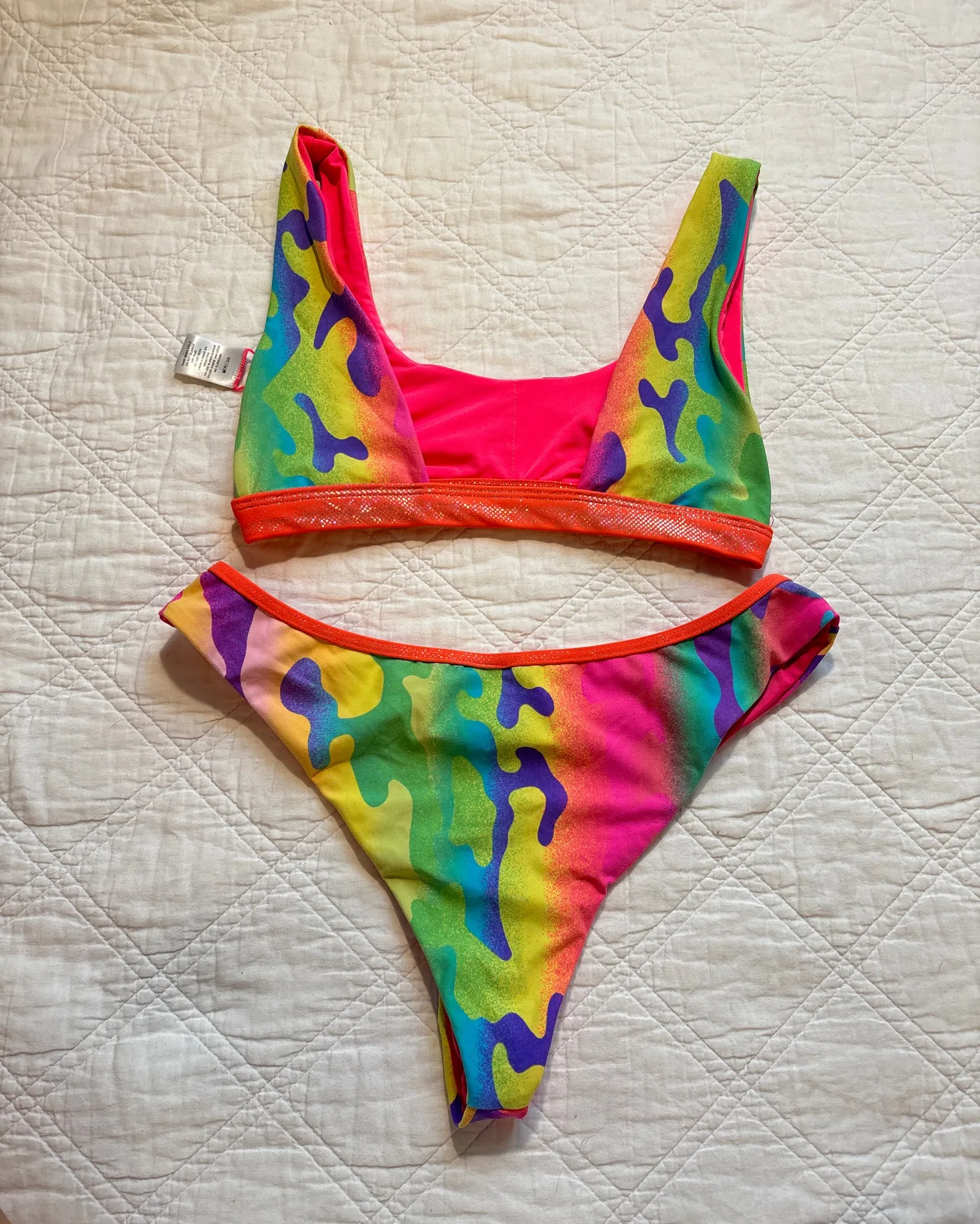 Dippin’ Daisies Neon Festival Bikini Set - Image 5