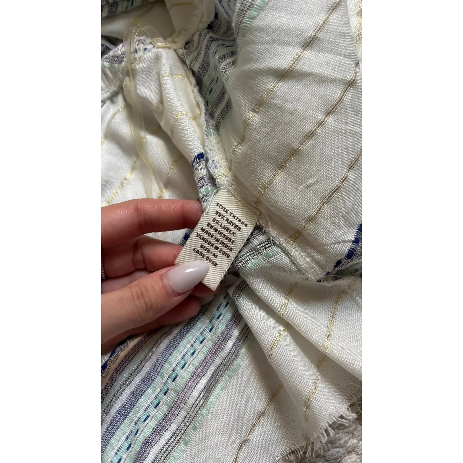 0140. NWT Pookie & Sebastian Ruffle Tiered Off‎ Shoulder Two Piece Set - Image 12