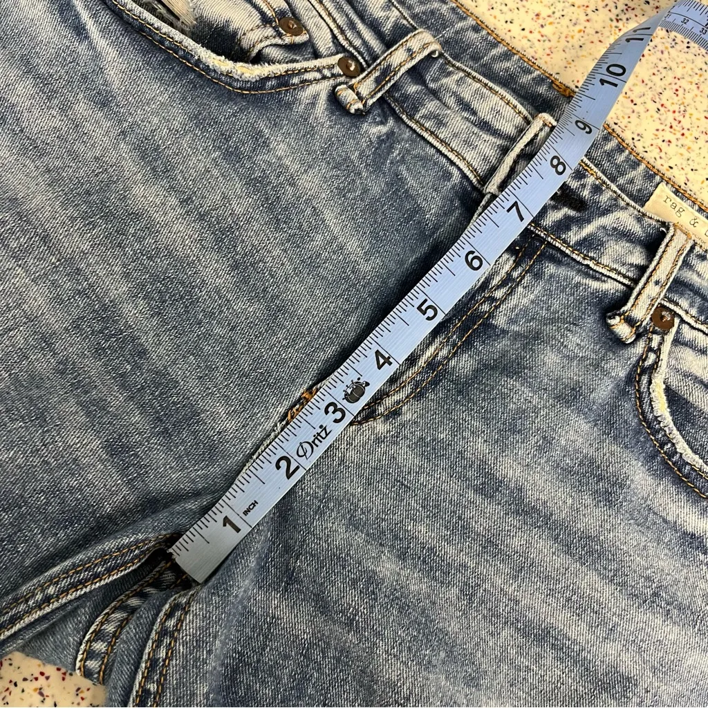 Rag & Bone Dre Low Rise Slim Boyfriend Straight Blue Denim Jeans Women’s Size 26 - Image 11