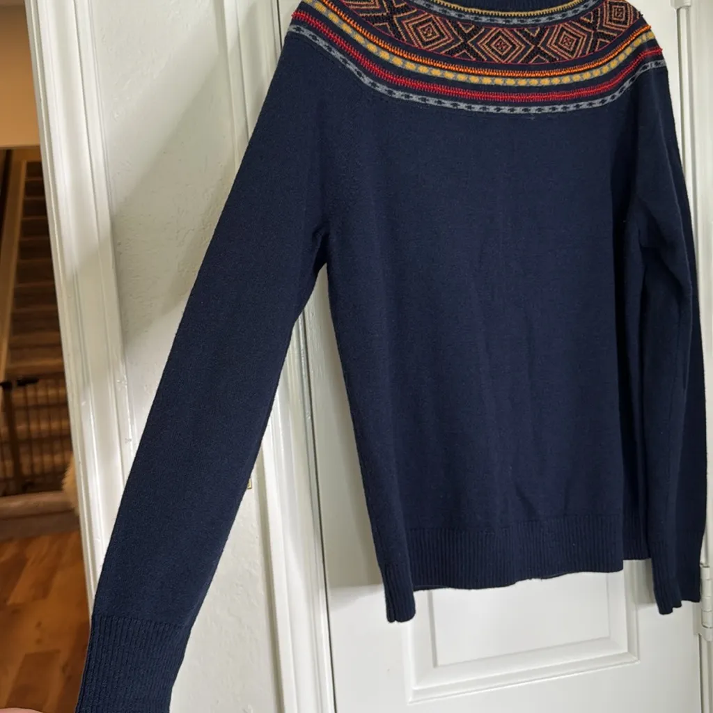 Lucky Brand y2k fair isle beaded wool blend cardigan sweater - Image 10