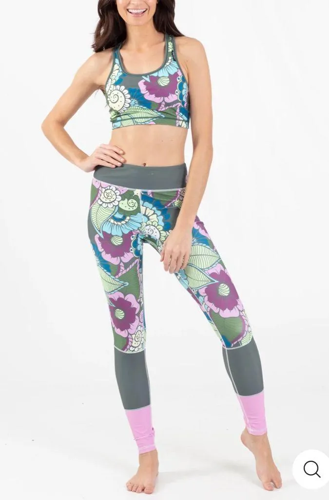 Wave Life Women XS UV50+ LEGGING Paradise Garden floral print sun protection - Image 3