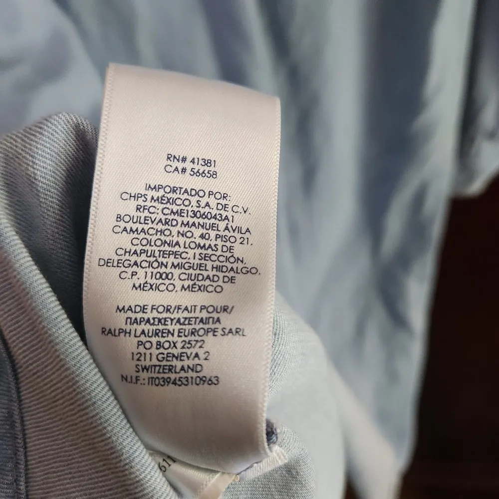 Chaps Denim Light Wash Long Sleeve Denim Jean Shirt Dress Size Small/P/Ch - Image 6