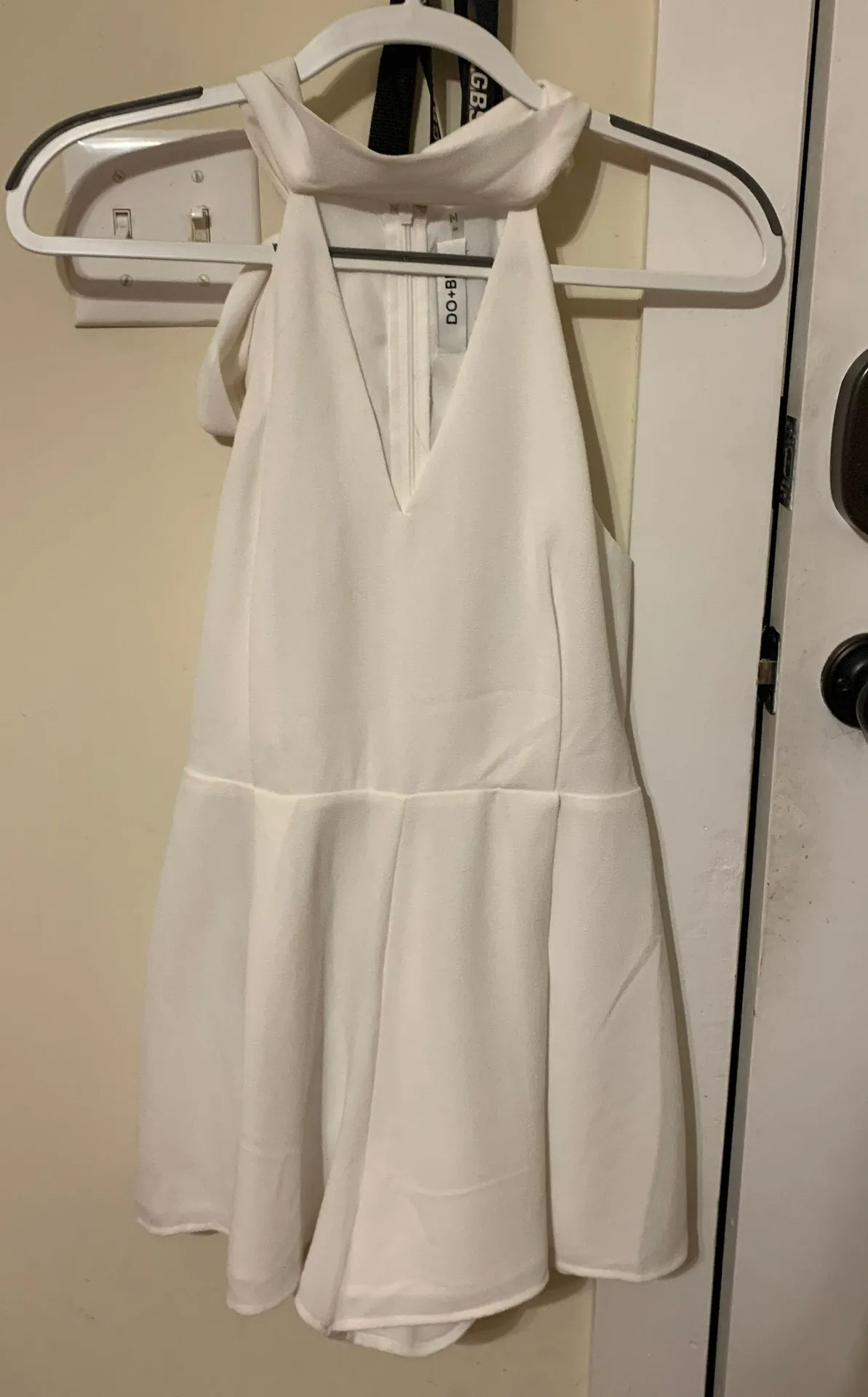 Do + Be Choker Neck White Romper - Image 6