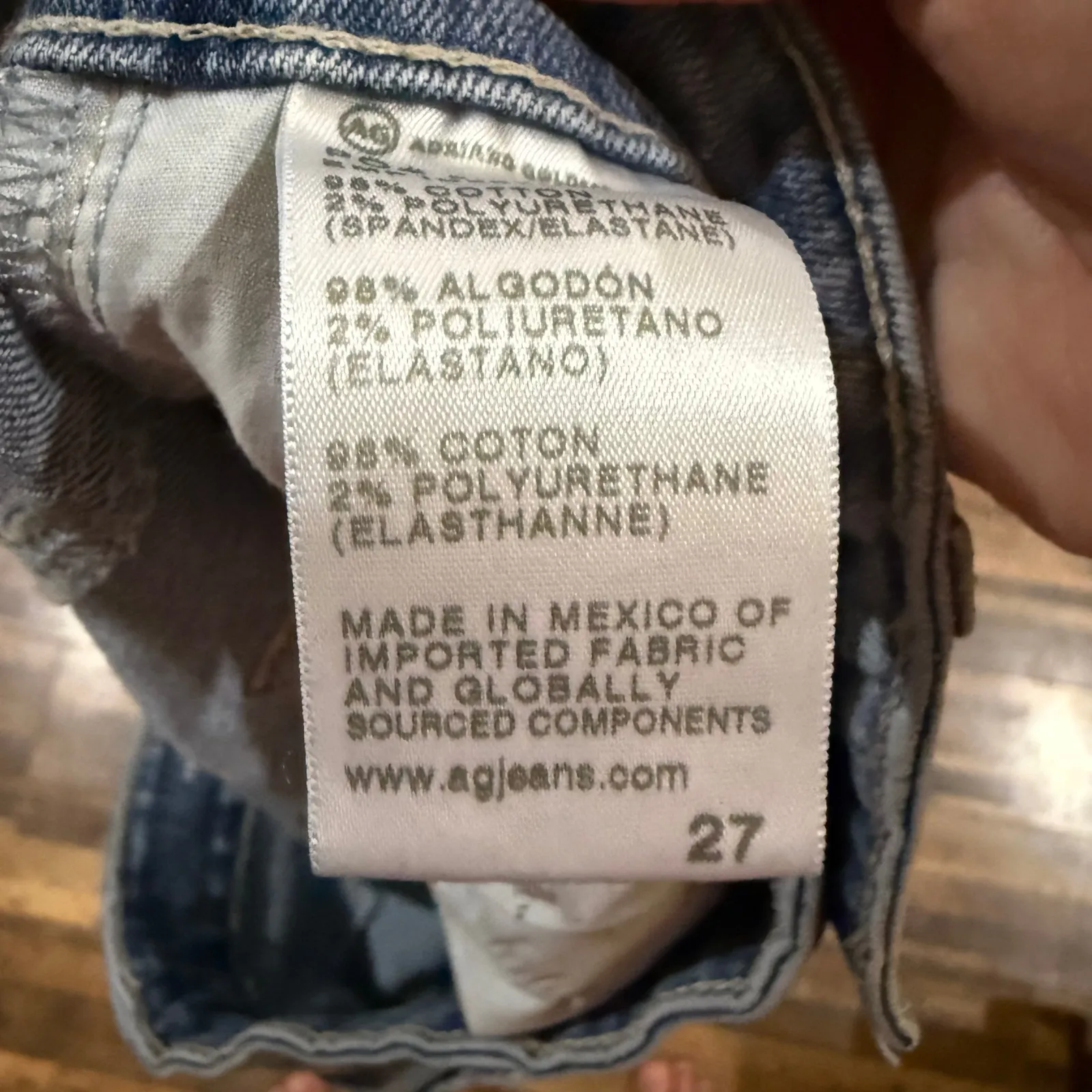 AG ED Denim Womens 27 Jeans High Rise Crop Boot Cut Ripped Distressed Blue - Image 9