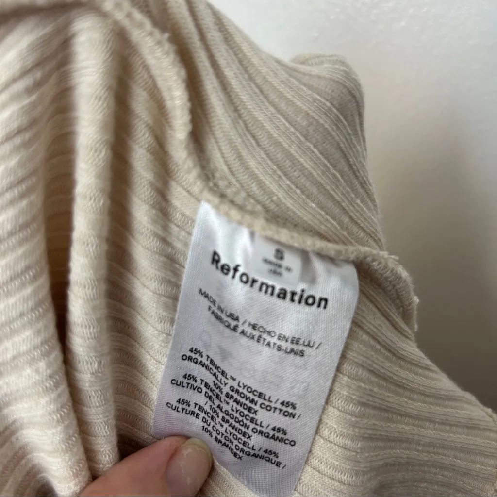 Reformation Bryleigh Knit Halter Top in Nude - Image 8