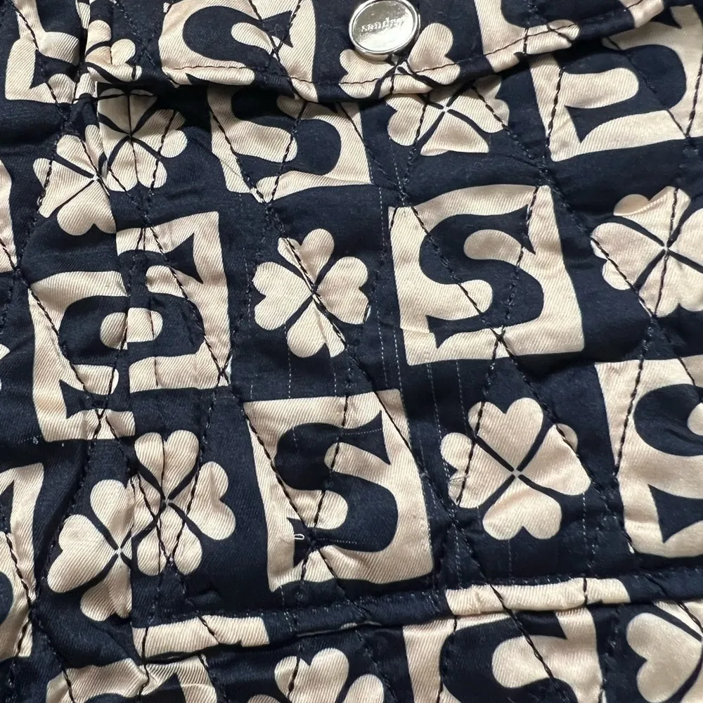 Sandro Blue / Off White Enora Cardigan Jacket Size 0 US $520 - Image 8