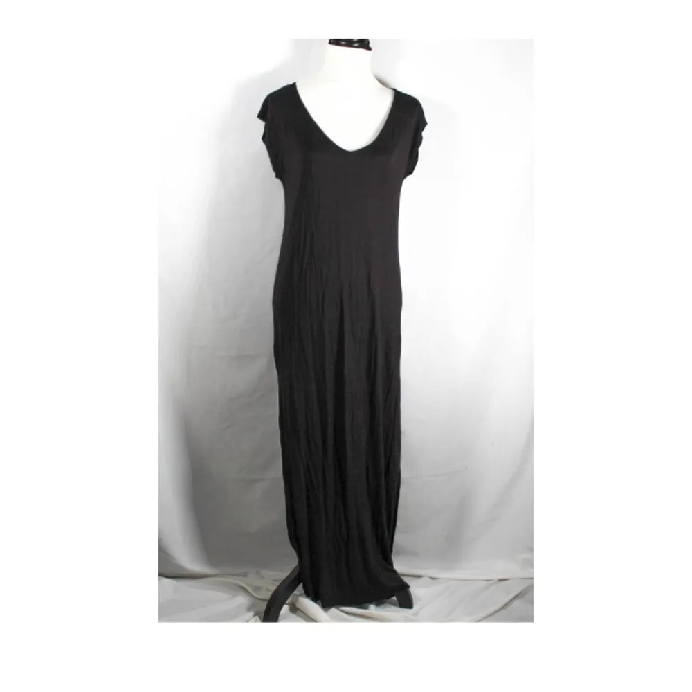 Gothic Summer Witchy Maxi Dress Side Slits Open V Back Size Medium - Image 2