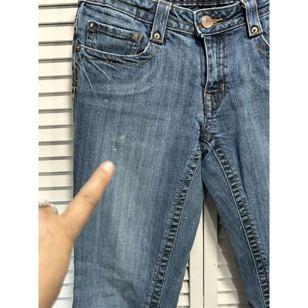 SEVEN 7 Denim Med Wash Denim Jeans Stitching Studs Size 30 Low Rise - Image 2