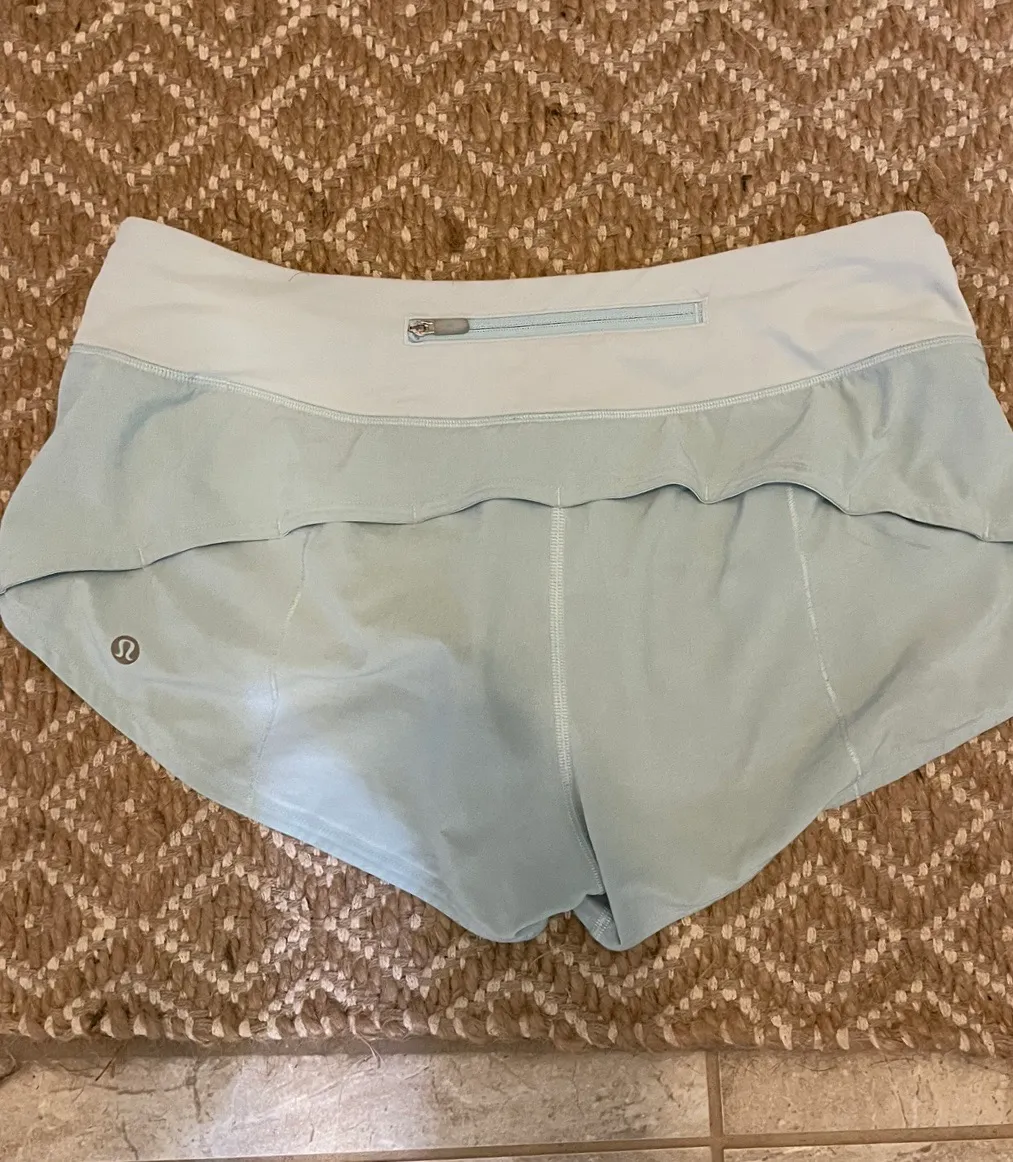 Lululemon Light Blue  Speed Up Shorts 2.5 - Image 2