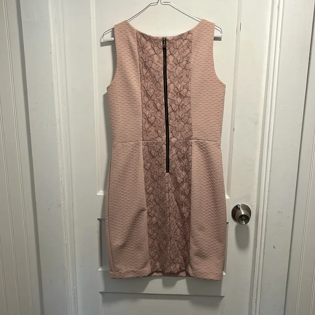 Taylor Pink Textured Midi Dress Size 10 - Image 5