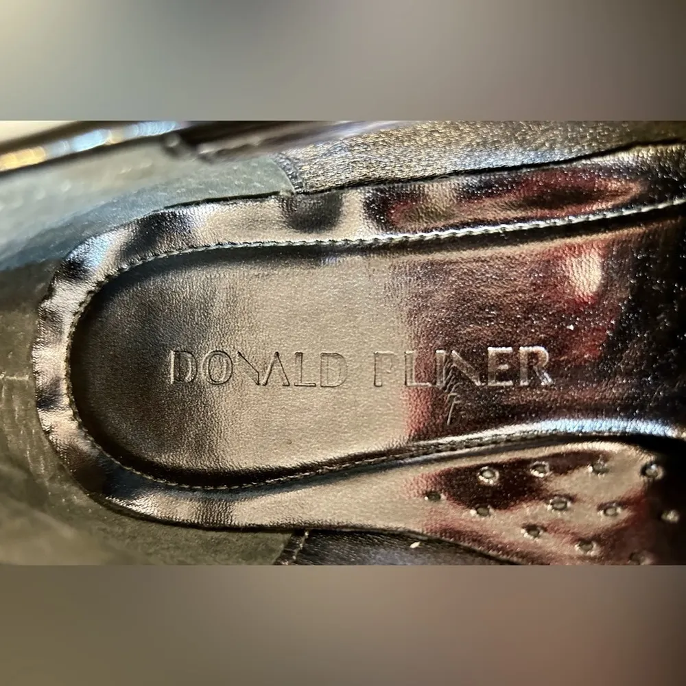 Donald Pliner Hope Crocodile Embossed Patent Leather Lug Sole Platform Loafers - Image 10