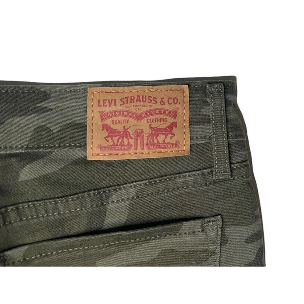 Womens Levi's 711 Skinny Green Camo Stretch Ankle Denim Jeans Size 28 - Image 7