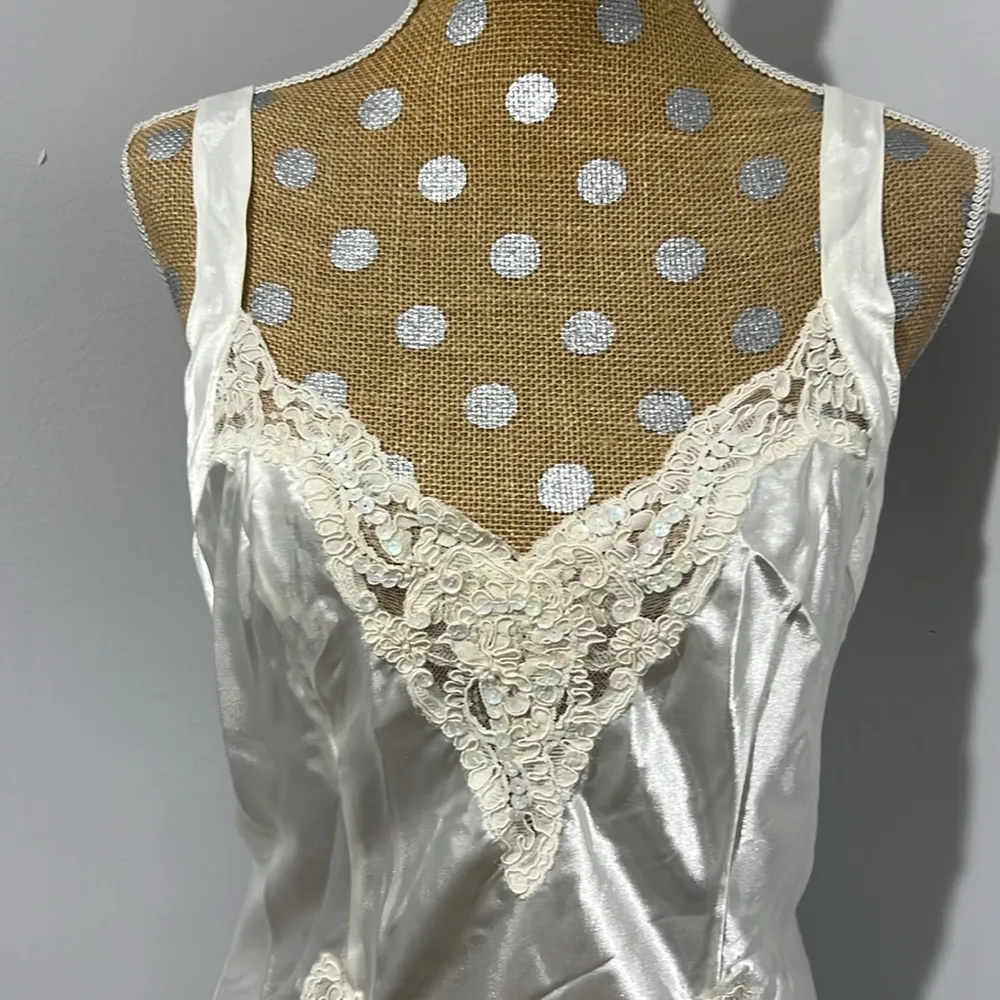 Victoria’s Secret Short S Ivory Nightgown  M/L Robe Set Gown Lady Lace - Image 7