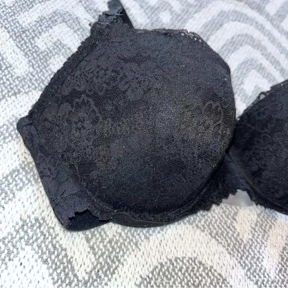 PINK VICTORIA’S SECRET Balconette Black Lace Push Up Bra 36D - Image 3