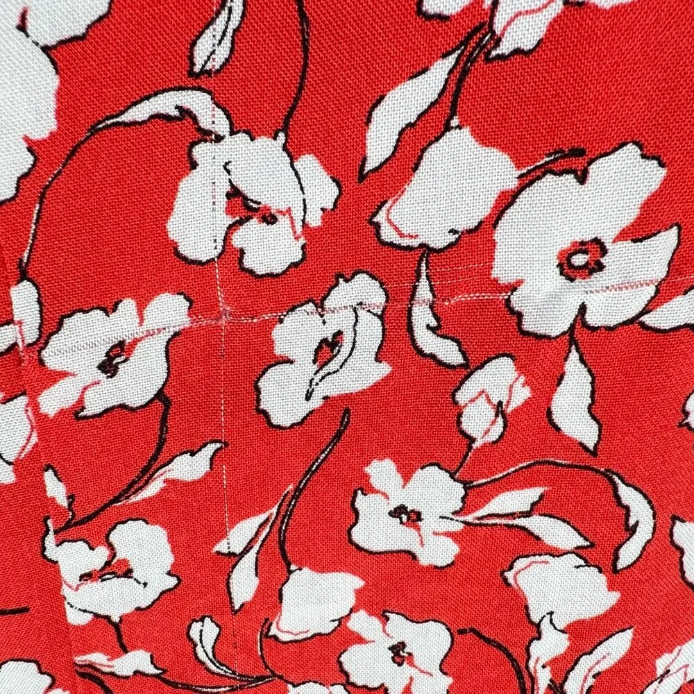 Spiritual Gangster Red Floral Romper with Tassels Size Small - Image 9