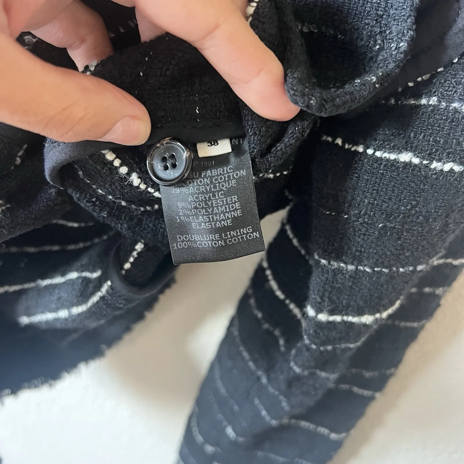 Isabel Marant Étoile Black & White Tweed Jacket Size 38 France Made - Image 11