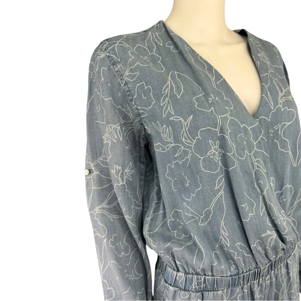 Cloth & Stone  Blue Chambray Romper Size S - Image 5