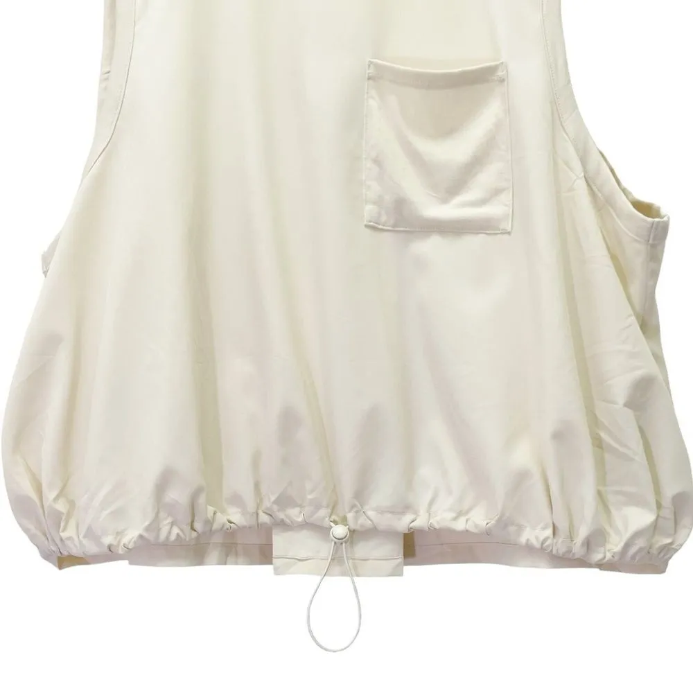 NWT Old Navy Active StretchTech Cinched-Hem Crop Top Ivory Cream Size XL NEW - Image 5