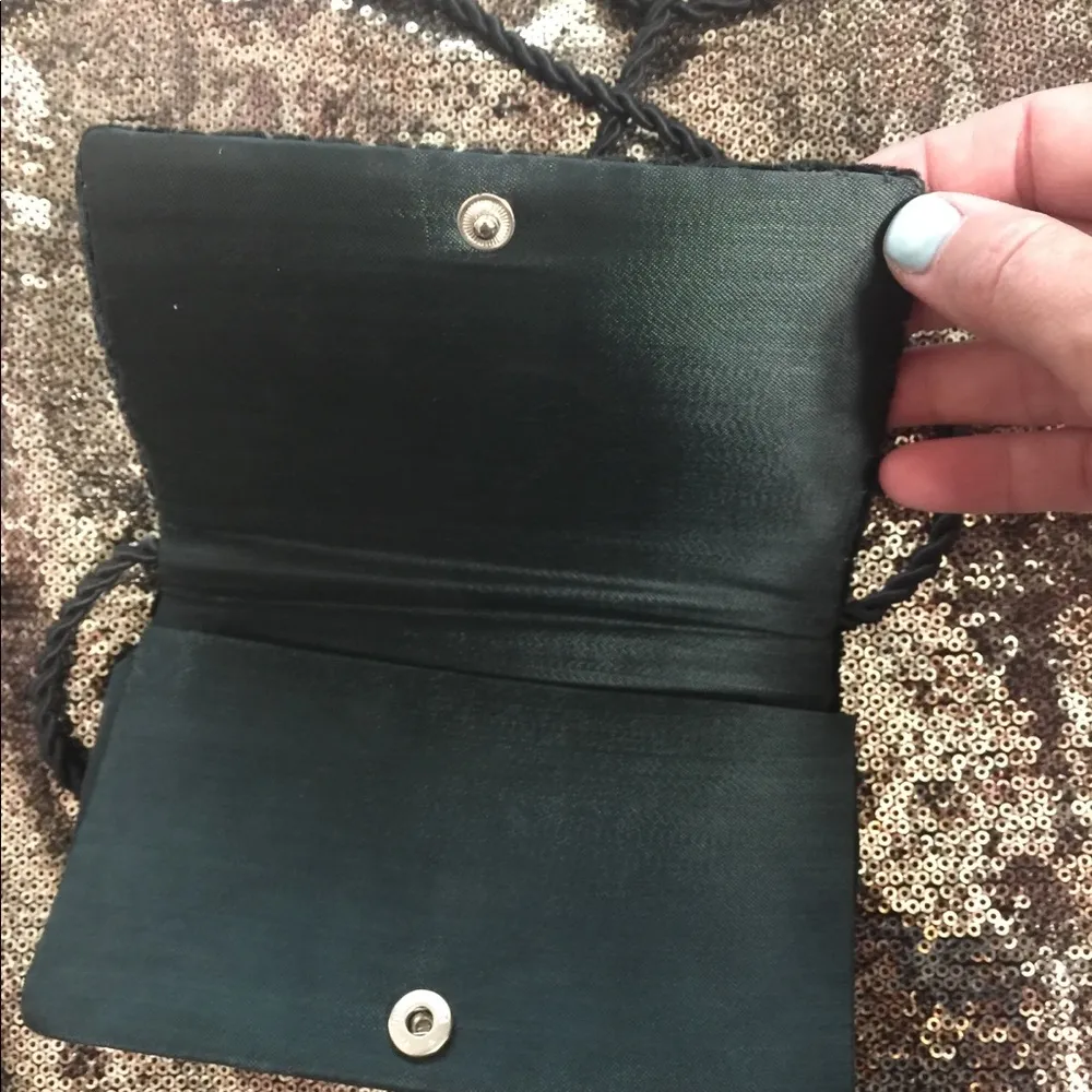 Black beaded / velvet mini purse - Image 3